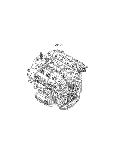 2009 Kia Amanti Engine Assembly-Sub Diagram for 211013CL00