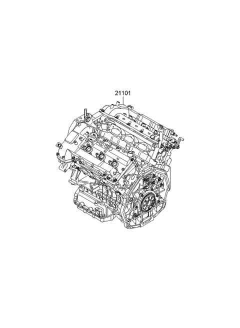 2009 Kia Amanti Sub Engine Assy Diagram