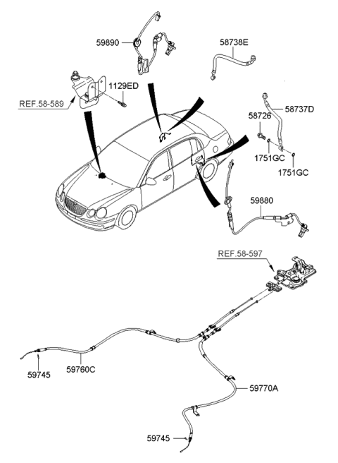 2007 Kia Amanti Rear Axle Hub Diagram 3