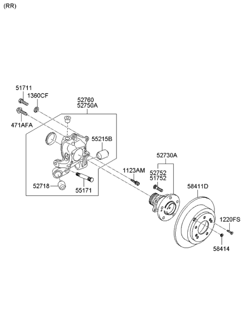 2007 Kia Amanti Pin-Side ABSORBER Diagram for 551713K000