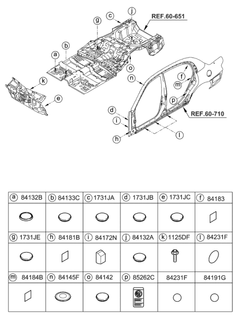 2008 Kia Amanti Isolation Pad & Floor Covering Diagram 3