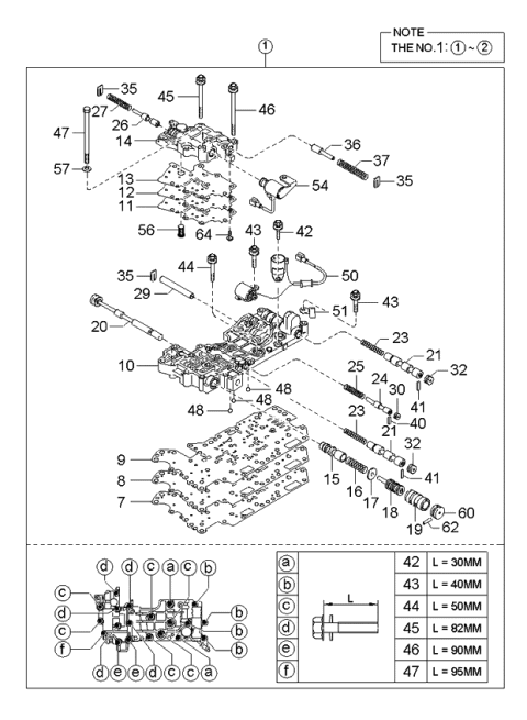 2001 Kia Sephia Valve Assembly-Solenoid Diagram for MFU6121280D