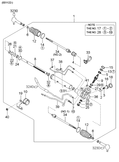 1998 Kia Sephia Steering Gear Box Diagram 3
