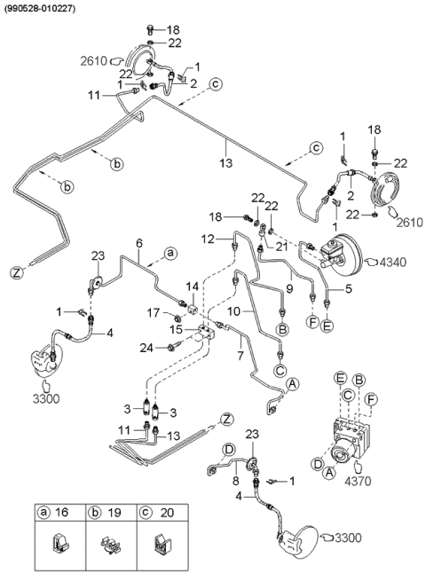 2001 Kia Sephia Brake Piping Diagram 4