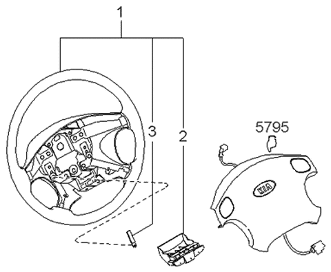 1997 Kia Sephia Steering Wheel Diagram