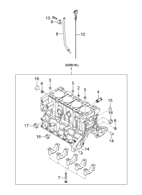 1999 Kia Sephia Cylinder Block Diagram 3