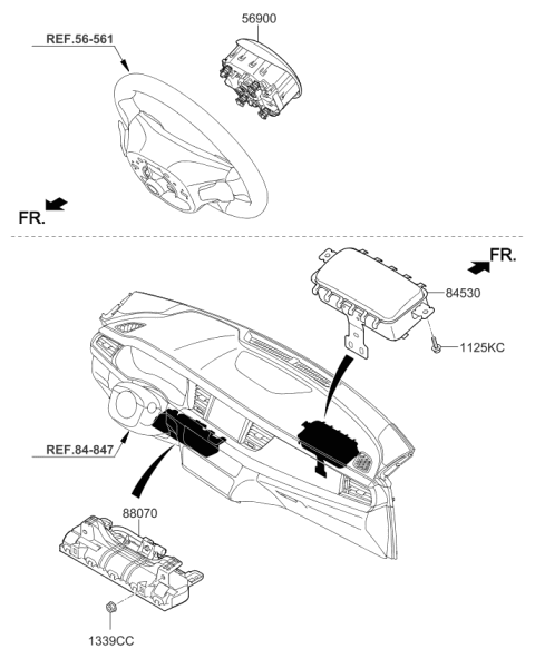 2017 Kia Cadenza Air Bag System Diagram 1