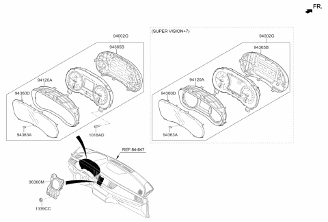 2018 Kia Cadenza Instrument Cluster Diagram 1