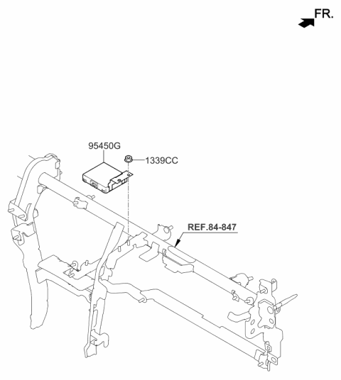 2017 Kia Cadenza Unit Assembly-Tilt & Tel Diagram for 95450F6000