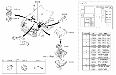 2017 Kia Cadenza Wiring Assembly-Front Diagram for 91223F6842