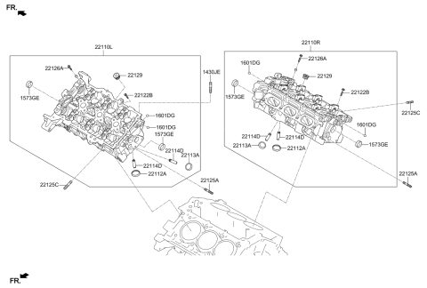 2018 Kia Cadenza Cylinder Head Diagram 1