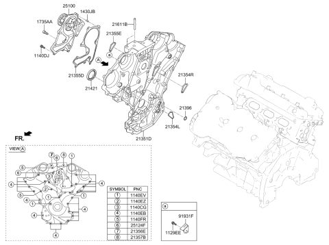 2019 Kia Cadenza Pump Assembly-Coolant Diagram for 251003CAC0