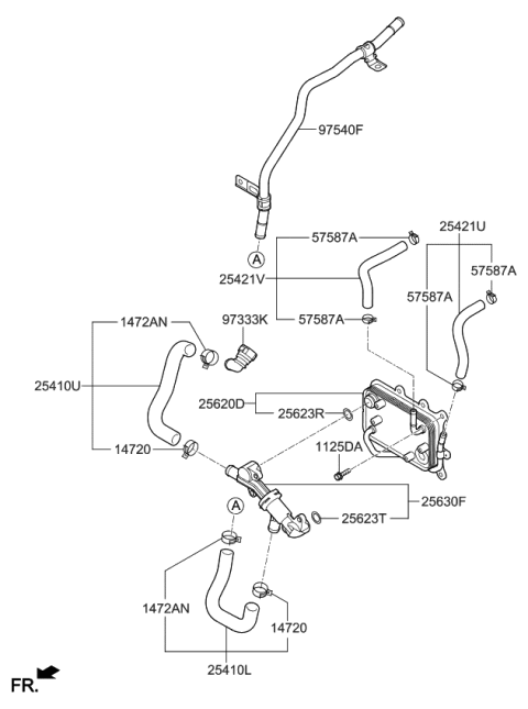 2019 Kia Cadenza Oil Cooling Diagram