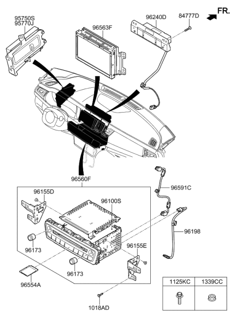 2019 Kia Cadenza Cable Assembly-LVDS Main Cable Diagram for 96591F6000