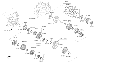 2018 Kia Cadenza Transaxle Gear-Auto Diagram 1