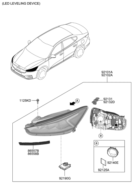 2017 Kia Cadenza Head Lamp Diagram 1