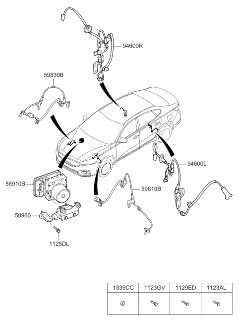 2019 Kia Cadenza Sensor Assembly-Wheel Sp Diagram for 59910F6501