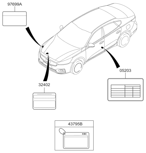 2019 Kia Cadenza Label Diagram