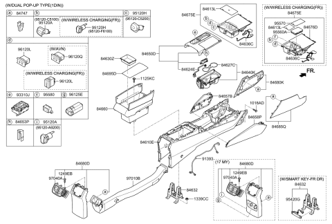 2017 Kia Cadenza Console Diagram 2