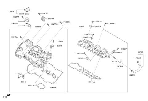 2017 Kia Cadenza Pad-PCVVALVE Diagram for 267193C100