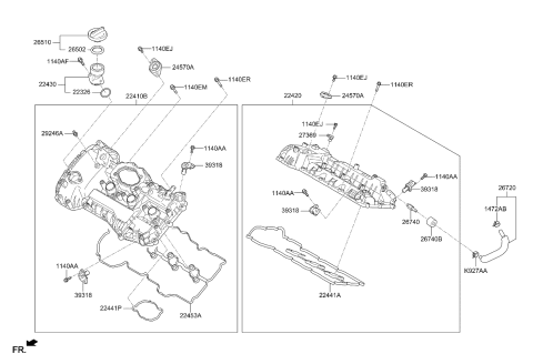 2018 Kia Cadenza Rocker Cover Diagram