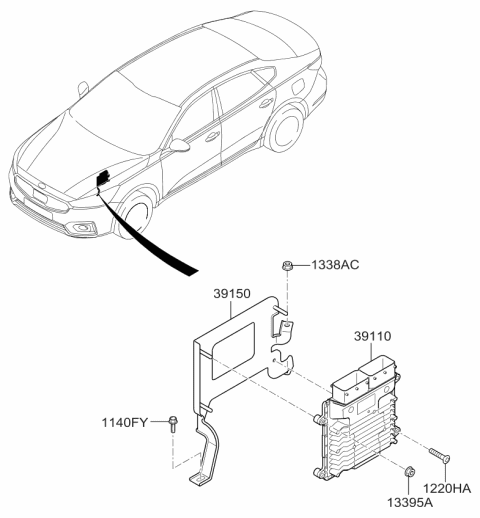 2017 Kia Cadenza Pac K Diagram for 391013LYN1