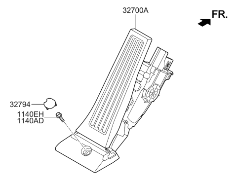 2017 Kia Cadenza Accelerator Pedal Diagram