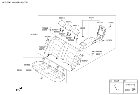 2019 Kia Cadenza 2ND Seat Diagram 1