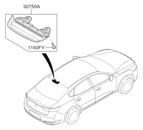 2018 Kia Cadenza High Mounted Stop Lamp Diagram