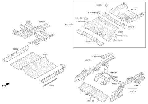 2019 Kia Cadenza Panel Assembly-Center Floor Diagram for 65110F6001