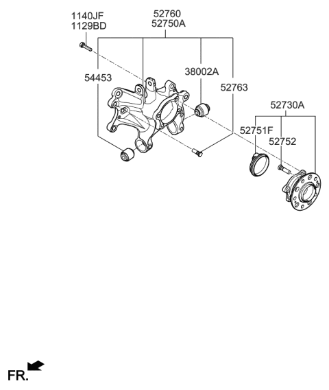 2017 Kia Cadenza Rear Axle Diagram 1