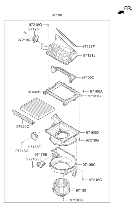 2018 Kia Cadenza Heater System-Heater & Blower Diagram 2