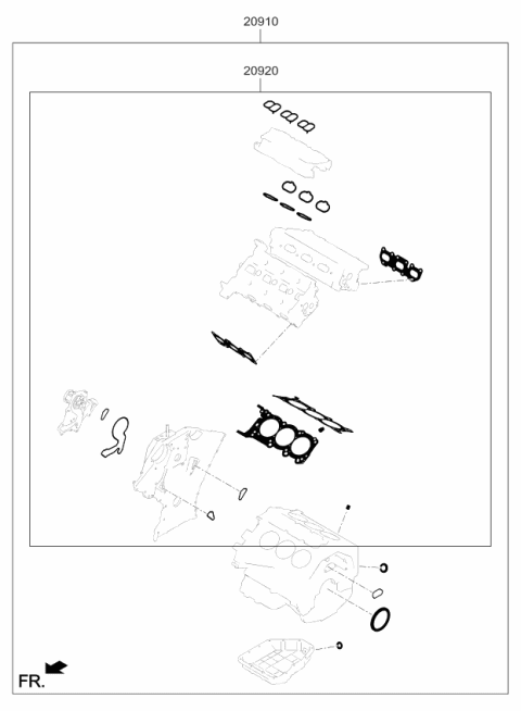 2019 Kia Cadenza Pac K Diagram for 209203LS00