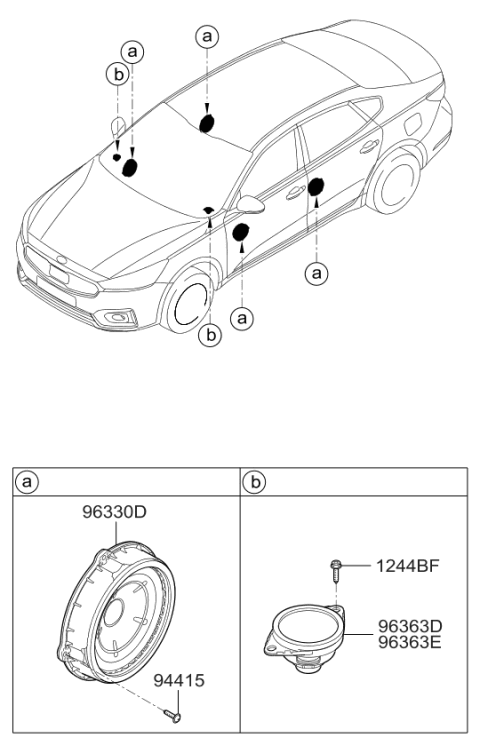 2017 Kia Cadenza Speaker Diagram 1