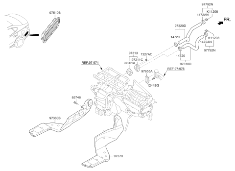 2018 Kia Cadenza Hose Assembly-Water INLE Diagram for 97311F6300