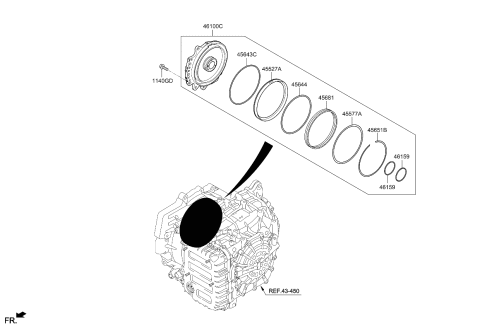 2023 Kia Sportage Set-Support Assembly INP Diagram for 461003D900