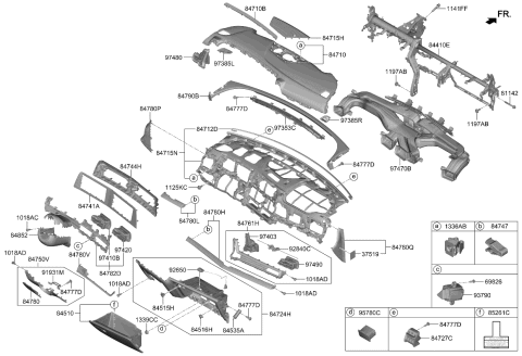 2023 Kia Sportage COVER ASSY-C/PAD MAI Diagram for 84785CH000GYT