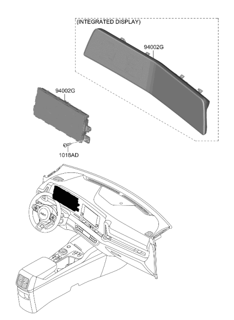 2023 Kia Sportage CLUSTER ASSY-INSTRUM Diagram for 94003CH600