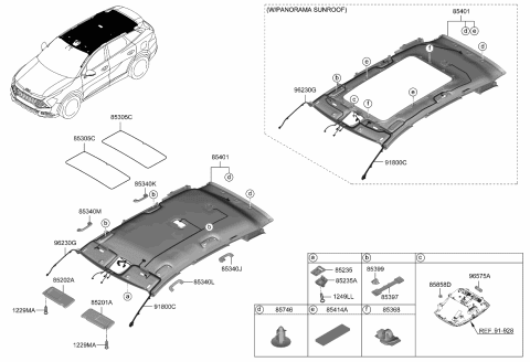 2024 Kia Sportage HANDLE ASSY-ROOF ASS Diagram for 85344N9000GYT