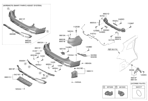 2023 Kia Sportage PAD-REAR BUMPER Diagram for 866V2P1000