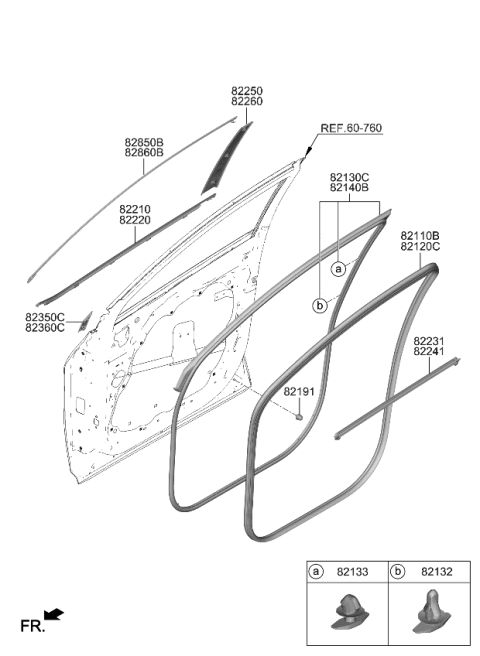 2023 Kia Sportage W/STRIP-FR DR BELT I Diagram for 82230P1000