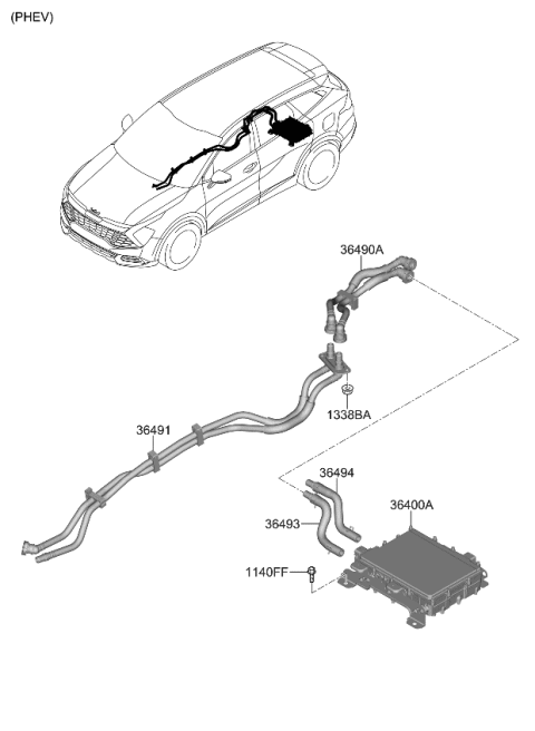 2024 Kia Sportage HOSE-ONBOARD CHARGER Diagram for 364933DAJ5