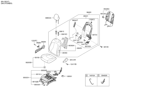 2023 Kia Sportage Hybrid Seat-Front Diagram 1