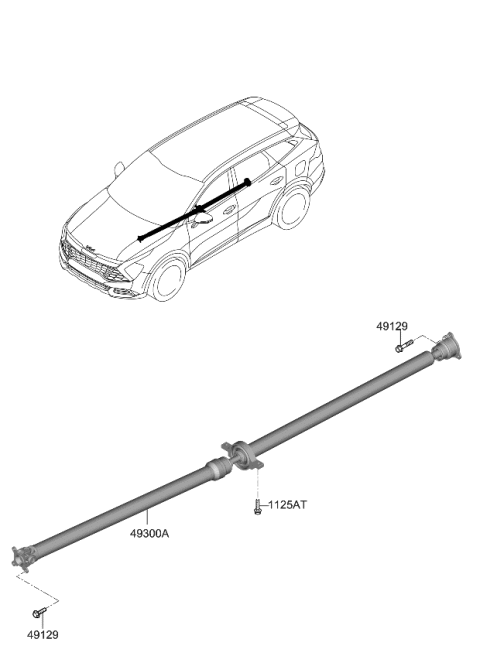 2024 Kia Sportage BOLT Diagram for 49129L8000