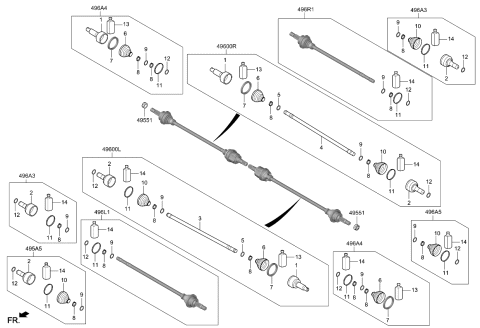 2023 Kia Sportage Drive Shaft (Rear) Diagram