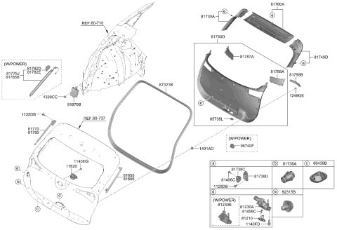 2024 Kia Sportage GRIP HANDLE-TAIL GAT Diagram for 81751P1000WK