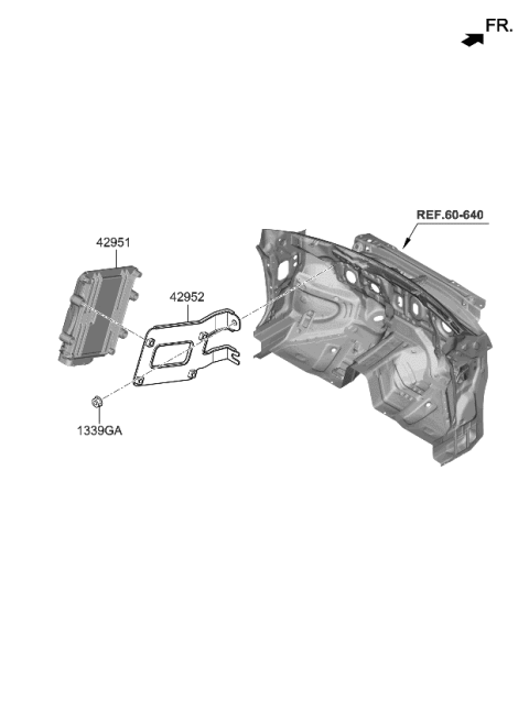 2024 Kia Sportage BRACKET-SBW CONTROL Diagram for 429522D040