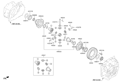 2023 Kia Sportage Gear-Differential Drive Diagram for 458323B810