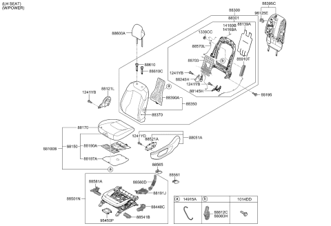 2024 Kia Sportage CUSHION ASSY-FR SEAT Diagram for 88100P1540G35