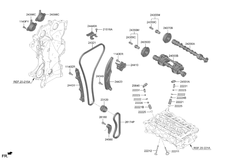 2023 Kia Sportage Hybrid Camshaft & Valve Diagram